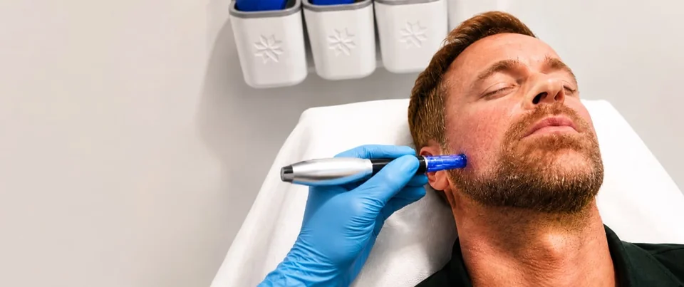 Microneedling treatment being carried out at MAPT